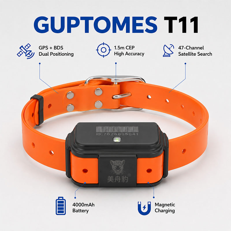 4000mAh Battery Dog GPS Tracking Collar Real Time Position With Voice Intercom
