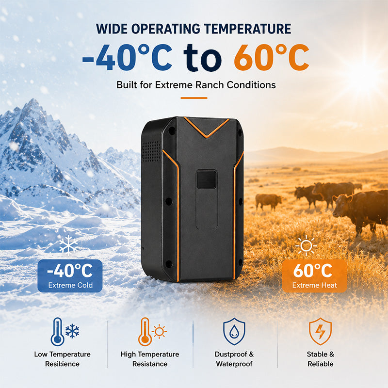 20000mAh Battery Rugged Cattle GPS Tracker With GPS BDS WIFI Multi Positioning