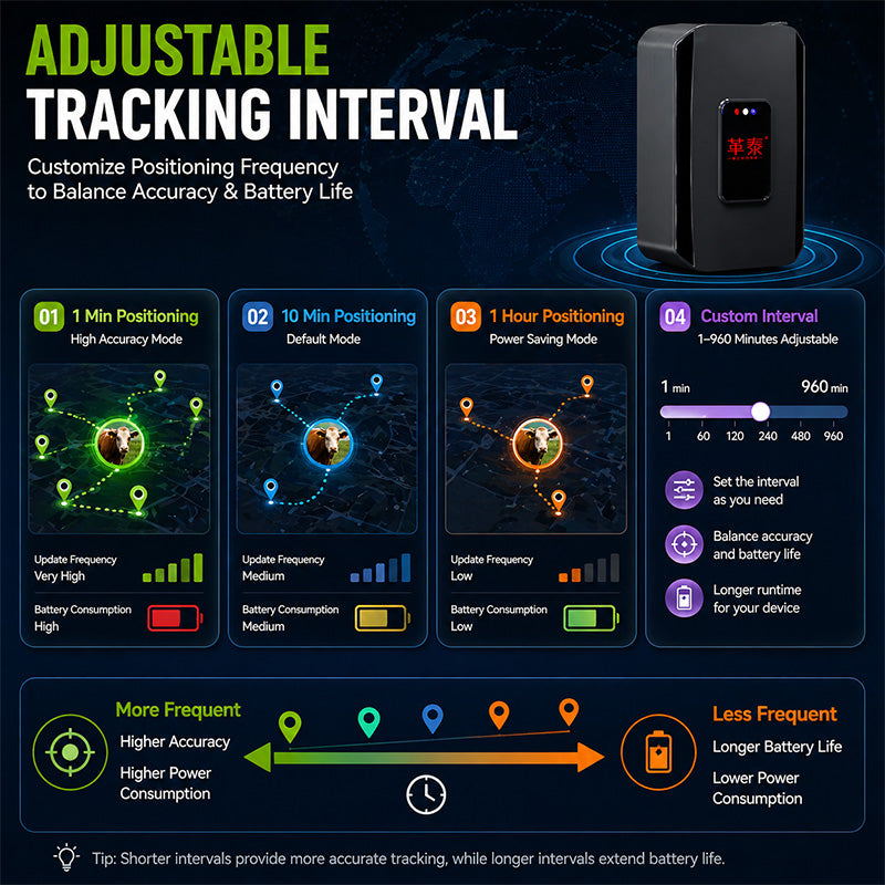 30000mAh Battery Rugged Cattle GPS Tracker With GPS BDS WIFI Multi Positioning