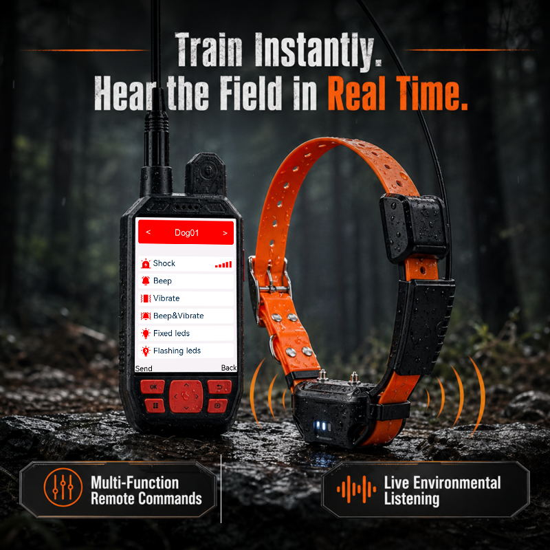 T18 Hunting Dog Tracking System - LTE + Radio Dual Mode, Track Up to 20 Dogs