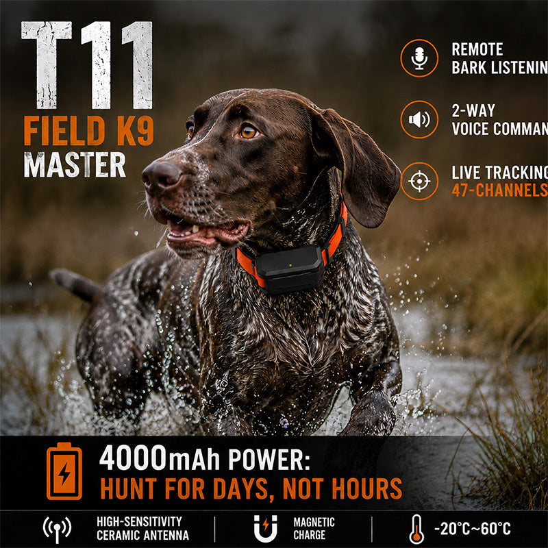 4000mAh Battery Dog GPS Tracking Collar Real Time Position With Voice Intercom