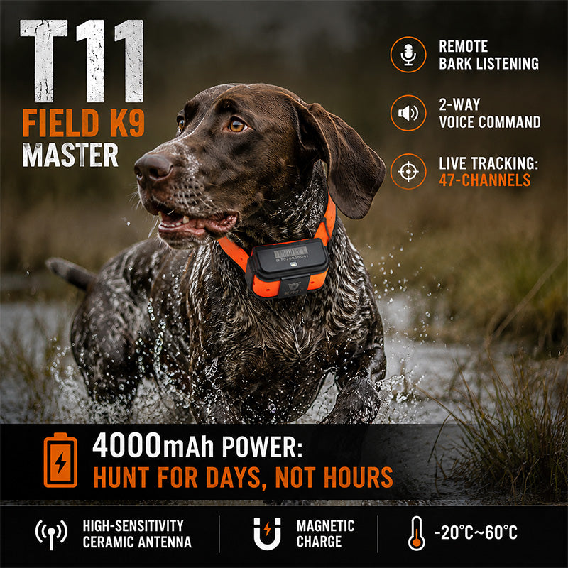 4000mAh Battery Dog GPS Tracking Collar Real Time Position With Voice Intercom